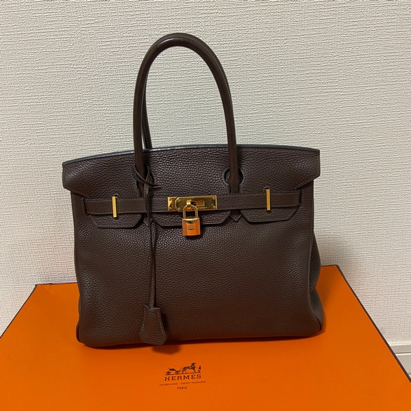 HERMES バーキン HERMES バーキン 30 ト ゴ ハンドバッグ トートバッグ GD金具 □J刻印